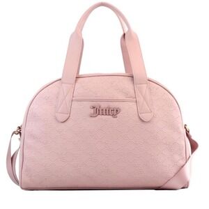 Juicy Couture Semi Charmed Embossed Weekender Duffel Bag Travel Tote Handbag